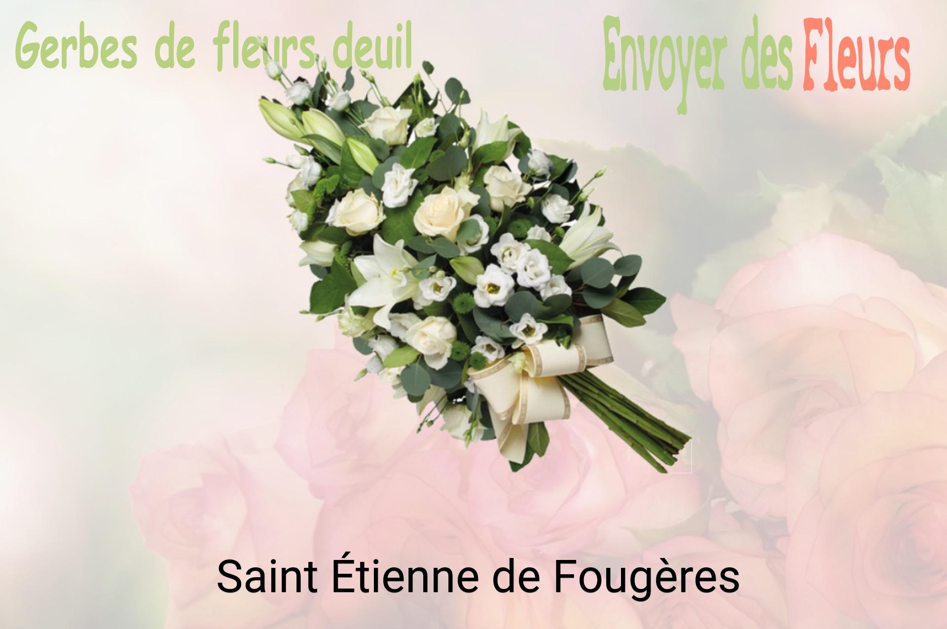 Gerbe de fleurs de deuil livrée à Saint-Étienne-de-Fougères